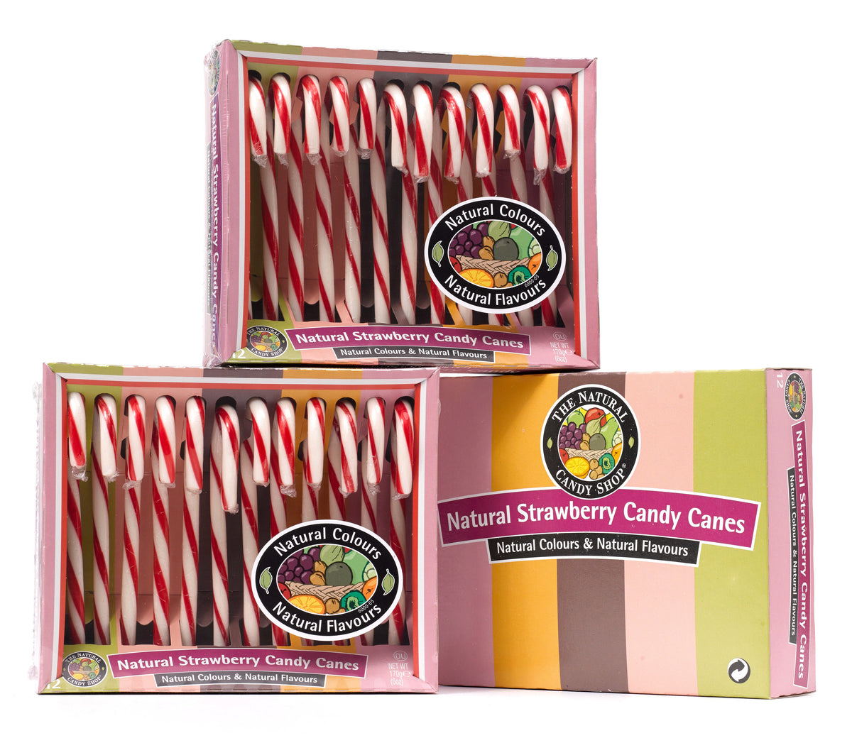 The Natural Candy Shop Strawberry Candy Canes In Cradle – Vegan ...